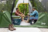 Slumberjack Aspen Grove 8 Person Hybrid Dome Family Camping Tent with 2 Rooms, Room Divider, Separate Entries, Full Fly, and Vestibule Storage