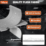 SUV Air Mattress: Inflatable Car Air Mattress for Camping, Flocking Car Bed with Air Pump & 2 Pillows, Portable Sleeping Pad Mattress for Home Car Travel Camping Grey