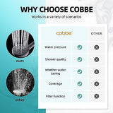 Cobbe Filtered Shower Head, High Pressure 9 Spray Mode Handheld Shower Head with Filter Built-in Power Wash with Hose and Water Softener for Hard Water Remove Chlorine, Matte Black