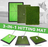 Golf Hitting Mat | Golf Training Mat for Swing Path Feedback/Detection Batting | Extra Replaceable Golf Practice Mat 16"x12" | Golf Gifts for Men/Women for Home Indoor Outdoor