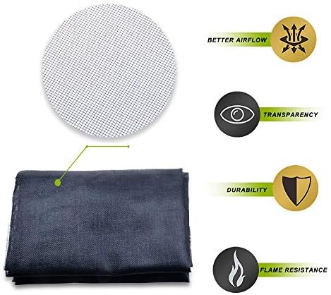 Garage Screen Doors for 1 Car Garage, 8x7Ft Magnetic Closure Heavy Duty Weighted Bottom Screen Self Sealing Fiberglass Mesh Anti Annoying Animals Retractable Net-Easy Assembly & Pass-Through (Black)