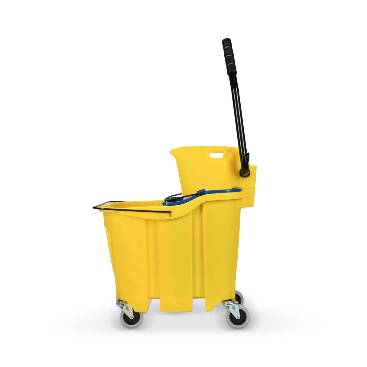 SPARTA OmniFit Mop Bucket System, Durable Mop Bucket, Side Press Wringer, and Soiled Water Insert, Floor Cleaning Essentials for Commercial and Home Use, 35 Qt Capacity, 1 Count, Yellow