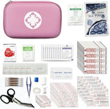 Car-Home Survival First-Aid Kit Emergency-Kit - Pink 273Piece Equipment Travel Supplies First Aid Set Home Essentials Camping Hiking YIDERBO