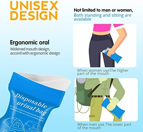 Disposable Emergency Urinal Bag, 8/12/20/24 Pack Portable Camping Pee Bags, Travel Pee Bags, Traffic Jam Emergency Portable Urine Bag, Vomit Bags, for Men Women Kids Children Patient