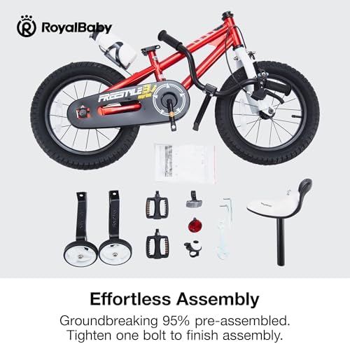 RoyalBaby Kids Bike EZ Freestyle Training Free Balance to Pedal Easy Learning Bicycle, 12-18 Inch for Toddlers to Big Kids
