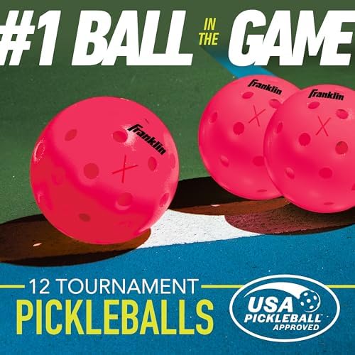 Franklin Sports X-40 Outdoor Pickleballs - Official Ball of USA Pickleball, APP Tour + Pickleball US Open - 3 Packs, 12 Packs, 36 Pickleball Buckets, 50, 100 + 400 Bulk Packs of Regulation Pickleballs