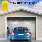 AUGO Garage Door Screen Magnetic Closure - Garage Screen Doors for 1 Car Garage Pull Down - Magnetic Screen Door Mesh - Heavy Duty Weighted Bottom - Pet & Kid Friendly - Keep Open Feature - 9' x 7'