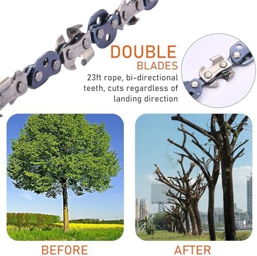 Rope Saw 56 inch High Limb Rope Saws Tree Saw High Limb Both Sides, Pocket chainsaw with 11OZ Throw Weight