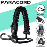 64 oz Insulated Water Bottle Stainless Steel - Gallon Water Bottle with Straw, Half Gallon Water Jug Wide Mouth, Sweat-Proof Metal Flask Mug with Paracord Handle For Gym Camping Hiking