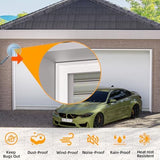 Garage Door Seal Top and Sides, 40 FT Universal TPE Weather Stripping Trim Seal Weatherproofing Seal with Nails and Lids in White