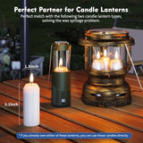 10Pack 15H+ Emergency Candles Long Burning Survival [20H+ Inside Candle Lanterns], 3“ Unscented White Pillar Candle, Survival Candles for Power Outage, Camping, Hurricane