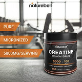 NatureBell 2 Pack Creatine Monohydrate Powder 500 Grams, 5000mg Per Serving, Pure Unflavored Creatine Powder - Micronized - Pre Workout | Keto | Vegan | Dissolves Easy | Filler Free