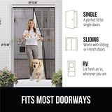 GORILLA GRIP Magnetic Screen Door, Hands Free Mesh Curtain Keeps Bugs and Mosquitos Out, Automatic Magnet Closure, Heavy Duty Patio Sliding Dog Doors Cover, Window Screen Protector, Black 38x82