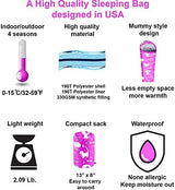 KidzAdventure Mummy Style 32 – 59F Kids Sleeping Bag with Pillow Sleeve, 4 Season, Lightweight and Backpacking Style, Ideal for Camping, Sleepover, Boys, Girls, Youth and Toddlers