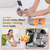 2024 New Ab Roller Wheel with Timer & Knee Mat,Automatic Rebound Abdominal Wheel with Elbow Support Ab Workout Equipment for Strengthening Core Muscles Abs Exercise Roller for Women Men