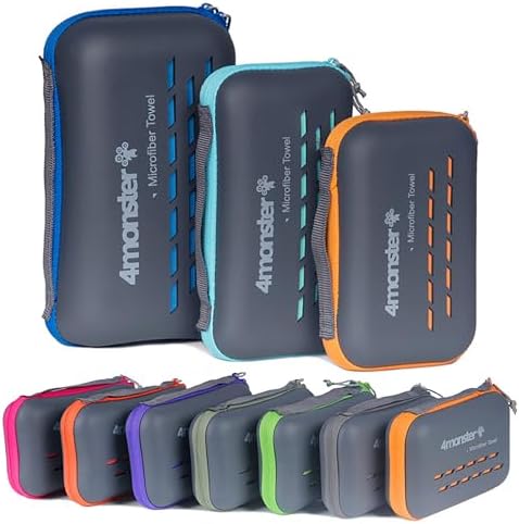 4Monster Camping Towels Super Absorbent, Fast Drying Microfiber Travel Towel, Quick Dry Ultra Soft Compact Gym Towel for Swimming Beach Hiking Yoga Travel Sports Backpack (Gray, 78.70" x 39.30")