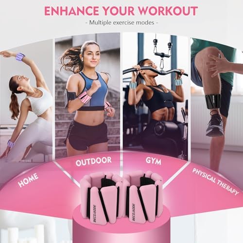 Wrist Ankle Weights Set of 2(1 lb/2 lbs Each) Adjustable Weights Training Intensity for Strength Training Walking Running Yoga Pilates Jogging for Women Men