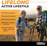 Foxelli Carbon Fiber Trekking Poles – Lightweight Collapsible & Shock-Absorbent Hiking Poles w/Cork Grips, Lever Locks & All Terrain Accessories