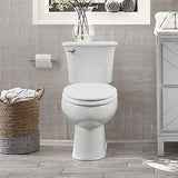 Elongated White Toilet Seat Natural Wood Toilet Seat with Zinc Alloy Hinges, Easy to Install also Easy to Clean, Scratch Resistant Toilet Seat by Angol Shiold (Elongated, White)