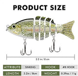 TRUSCEND Swimmax for Saltwater and Freshwater, Realistic Fishing Lures for Bass Trout Crappie Walleye Pike Bluegill Salmon, Swimbait for Bass Fishing, Amazing Fishing Gear Gifts for Family Fishing