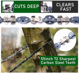 Rope Saw 56 inch High Limb Rope Saws Tree Saw High Limb Both Sides, Pocket chainsaw with 11OZ Throw Weight