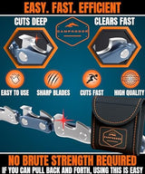 Pocket Chainsaw for Camping - 36 Inch Heavy Duty Steel Hand Chainsaw - 48 Teeth Pocket Saw - 65Mn Hand Chain Saw with Handles - Handy Camping Gear - Bushcraft Survival Gear and Supplies