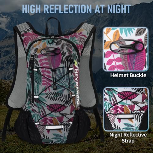 Lightweight Hydration Backpack, Running Backpack with 2L Water Bladder, Hydro Water Daypack for Cycling Hiking Rave for Men Women