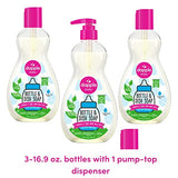 Dapple Baby Bottle Soap, Hypoallergenic Dish Soap for Baby Bottles, Powered by Plants, 1 Pump Included, Packaging May Vary, Fragrance Free, 16.9 Fl Oz (Pack of 3)