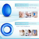 Grip Strength Trainer(5 Pack) with Finger Exerciser, Hand Grip Strengthener, Finger Stretcher,Grip Ring & Stress Relief Ball for Muscle Building and Injury Recover with Carry Bag