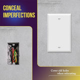 ENERLITES Blank Wall Plate Cover, Gloss Finish, Standard Size 1-Gang 4.50" x 2.76", Polycarbonate Thermoplastic, Electrical Covers for Unused Outlets/Switches, 8801-W-20PCS, White (20 Pack)