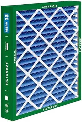 Filterbuy 20x20x5 Air Filter MERV 13 Optimal Defense (2-Pack), Pleated HVAC AC Furnace Air Filters Replacement for Honeywell FC100A1011, Lennox X0585 & More (Actual Size: 19.63 x 19.88 x 4.38 Inches)