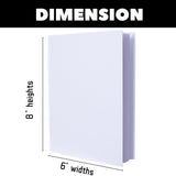 12 Pack Hardcover Blank Books for Kids to Write Stories 6x8 Inch Blank Page Sketch Books Make Your Own Book Ideal for DIY,Classroom. Christmas Gift (White, 18Sheets/36 Pages)