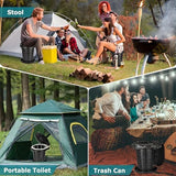 Upgrade Retractable Portable Toilet Travel Toilet Adjustable Height Camping Toilet Portable Potty for Adults Kids, Foldable Portable Toilet for Camping/Car