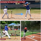 Kids Baseball Tee, 20.87 to 31.29 Inches Batting Tees for Baseball with Carry Bag, Portable Stable Baseball Tees for Hitting, Tripod Tanner Tee for Baseball Practice Stand Aged 3-8 Years