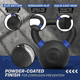 Yes4All Powder Coated Cast Iron Kettlebell Strength Training Kettlebells Weight Set for Full Body Workout, Home Gym