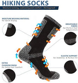 MIRMARU Men's 5 Pairs Multi Performance Outdoor Sports Hiking Trekking Crew Socks