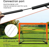 2 Pack 4’ x 3’ Size Portable Kid Soccer Goals for Backyard, Indoor and Outdoor Pop Up Soccer Goals, Orange, Theresduet