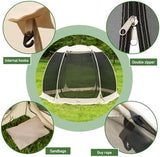 Screen House Gazebo Pop Up Screen Tent Canopy Outdoor Sun Shelter with Mosquito Netting for 4-6 Person Picnics, Parties Patio, Backyard, Deck & Outdoor Activities (9 * 6.6 FT)