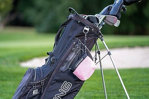 Golf Club and Golf Ball Cleaning Bag, Waterproof Clean Face Technology Liner, Detachable Clip, Machine Washable, Cleans Club Grooves, Dry Exterior (Neoprene or Microfiber Option Available)