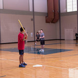 Champion Sports Throwdown Base Set: 5 Youth League Kids Baseball & Softball Rubber Throw Down Bases - Boys & Girls Training & Practice Equipment, Orange