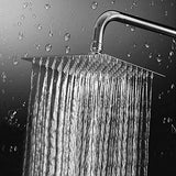 NearMoon Rain Shower Head, High Flow Stainless Steel Square Rainfall Shower, High Pressure Design, Awesome Shower Experience Even At Low Water Flow (8 Inch, Chrome Finish)