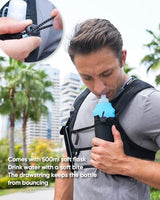 Running Vest for Women Men, USA Original Patent, Adjustable Chest Straps Running Hydration Vest with Phone Holder and 6 Pockets, Lightweight Reflective Running Vest for Hiking Running