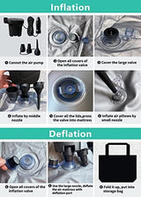 SUV Air Mattress, Inflatable SUV Mattress Bottle and Phone Holder Thickened Flocking & PVC Surface Car Air Mattress with Electric Air Pump Travel Mattress for Car Camping Road Trip (Black)