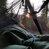 Hammock Bug Mosquito Net XL 11x4.6FT No-See-Ums Polyester Fabric for 360 Degree Protection Dual Sided Diagonal Zipper for Easy Access Fits All Hammocks