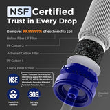Membrane Solutions Straw Water Filter, Survival Filtration Portable Gear, Emergency Preparedness, Supply for Drinking Hiking Camping Travel Hunting Fishing Team Family Outing