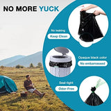 TRIPTIPS Portable Toilet Bags Drawstring 8 Gallon Camping Toilet Bags Toilet Waste Bags Leak-Proof Toilet Liners, Trash Bags for Camping, Hiking, Traveling