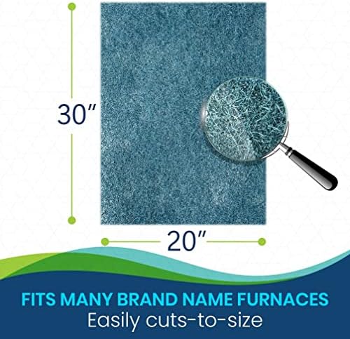 20x30x1 Cut To Fit Furnace & Air Conditioner Washable Reusable High Air Flow Polyester Fiber Filter Media (20" x 30" x .75" actual)