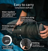 All Season Fleece Sleeping Bag Liner Adds Up to 27°F/ 15°C, Lightweight Mummy Sleeping Sack for Cold Weather and Winter Backpacking, Camping, Traveling with Drawstring Hood and Stuff Sack E629