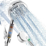 SunCleanse Filtered Shower Head with Handheld, 9-Spray Setting Detachable Showerhead with Filters, Shower Head for Hard Water - Filtered Chlorine, Improve Skin and Hair Texture, Chrome