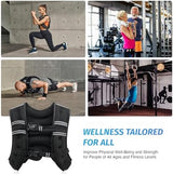 ZELUS Weighted Vest, 6lb/8lb/12lb/16lb/20lb/25lb/30lb Weight Vest with Reflective Stripe for Workout, Strength Training, Running, Fitness, Muscle Building, Weight Loss, Weightlifting